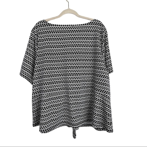 Talbots Tie Front V neck short sleeve Blouse Size 3X - Picture 2 of 6